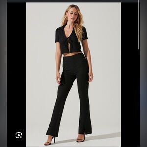 ASTR the label Zoey collared top and pant set